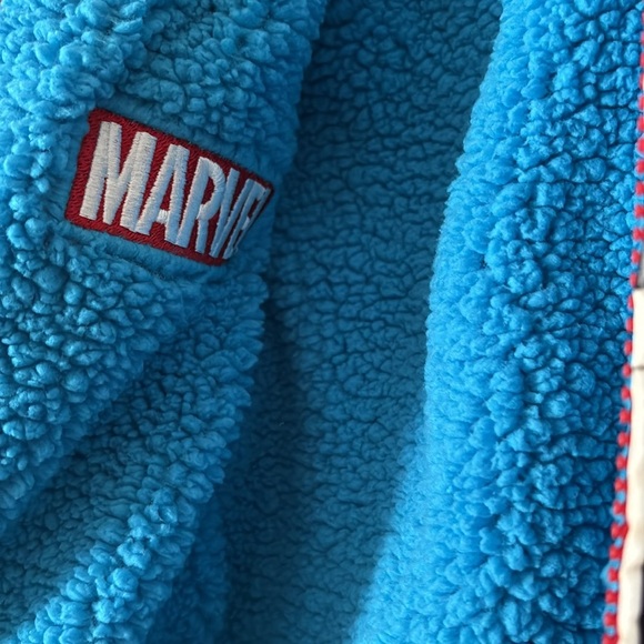 Marvel Comic Avengers Boys Toddler Kids Reversible Coat Jacket 3T Puffer Sherpa - Picture 5 of 10